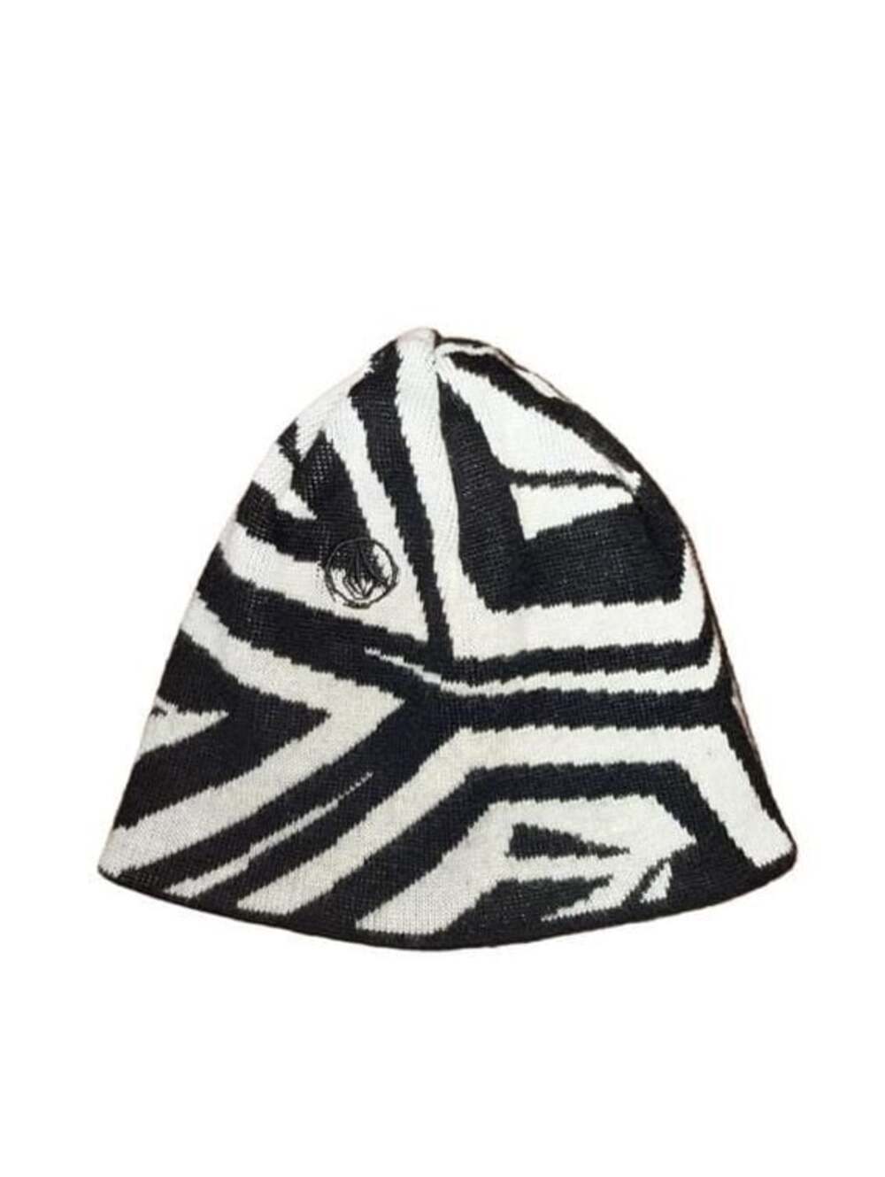 Volcom Beanie Black and White Men’s Reversible Y2K Skater Winter Hat